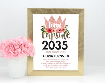 Rose Gold , Girls Wild One First Birthday Time Capsule, birthday Invitation, Floral invitation, Rose Gold Invitation, Wild Child Invitation