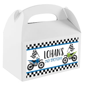 Sticker pour boîte de moto, Étiquette de remerciement pour moto tout-terrain, Boîte cadeau, Sac cadeaux, Moto, Moto tout-terrain, Moto, Décoration d'anniversaire de garçon, Sacs cadeaux