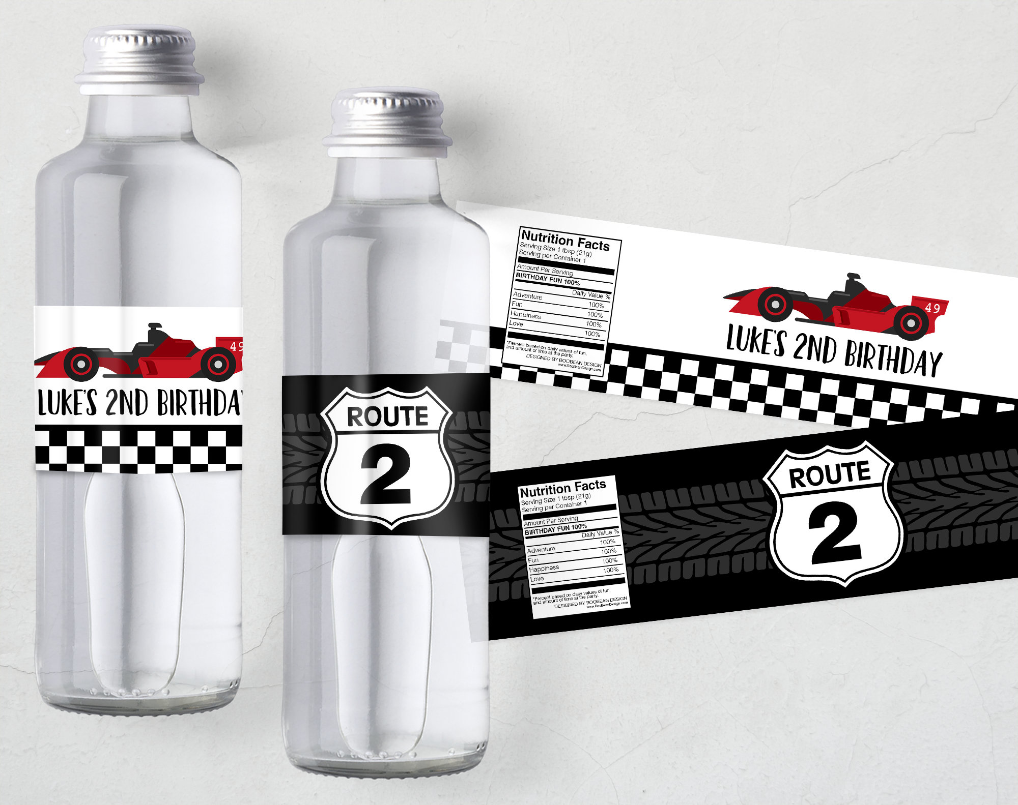 Cars Water Bottle Labels