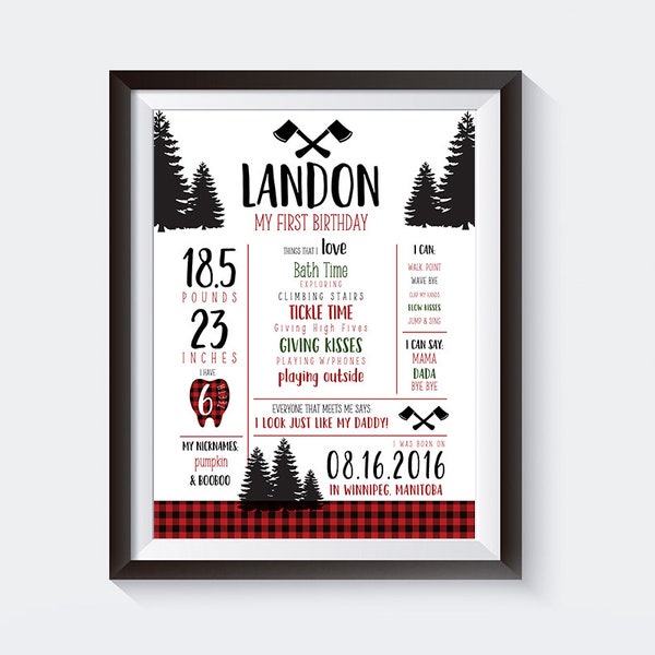 Buffalo Plaid First Birthday - Etsy