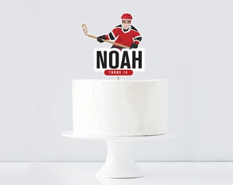 Sports Cake Topper Design, Hockey Topper, Sports Cake Topper, Sports Birthday Party,Hockey Birthday, Hockey Player Cake, Hockey Party