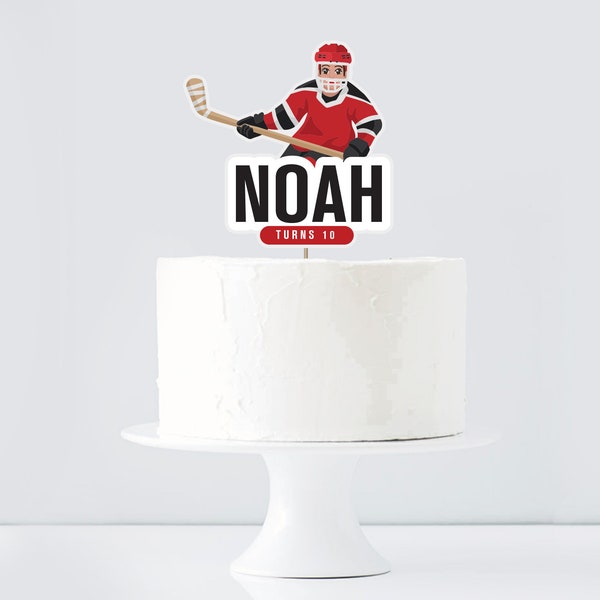 Sports Cake Topper Design, Hockey Topper, Sports Cake Topper, Sports Birthday Party,Hockey Birthday, Hockey Player Cake, Hockey Party