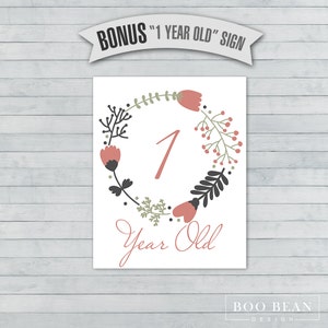 Floral Baby Month Signs | Instant Download | Printable Sign | Milestone ...