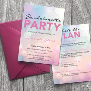 Pink Bachelorette Invitation, Printable Invitation, Bachelorette Invitation Bachelorette Party Digital Invitation image 3