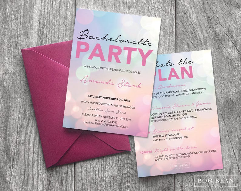 Pink Bachelorette Invitation, Printable Invitation, Bachelorette Invitation Bachelorette Party Digital Invitation image 3