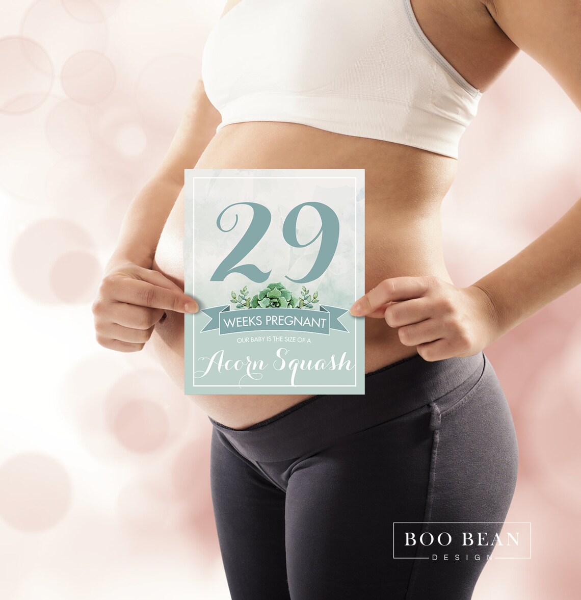 Pregnancy Week by Week Instant Download Printable Card - Etsy