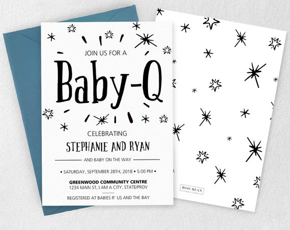 baby-q baby shower, baby shower invitation, jack and jill, baby shower,  couples shower, bbq shower, rustic baby shower, bbq baby, modern