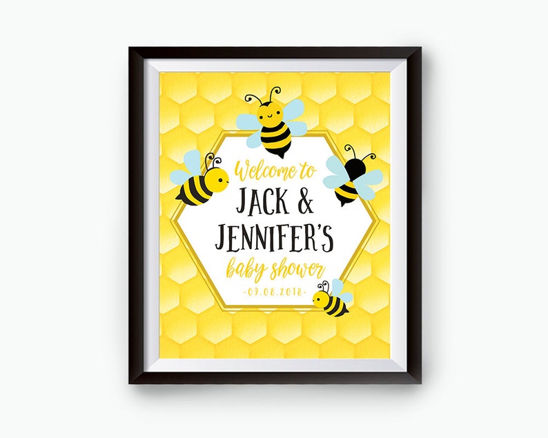 What Will It Bee Cupcake Toppers, Bee Baby Shower, Bee Gender Reveal, Jack and Jill, Baby Shower,Bee, Honey Bee, Honey Comb, Bee Decorations image 5