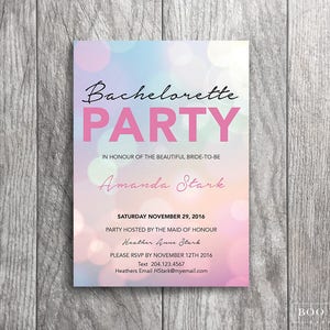 Pink Bachelorette Invitation, Printable Invitation, Bachelorette Invitation Bachelorette Party Digital Invitation image 5