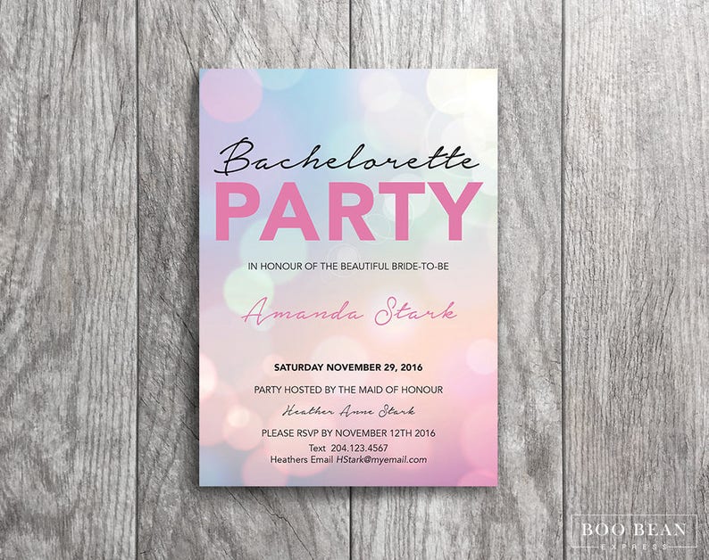 Pink Bachelorette Invitation, Printable Invitation, Bachelorette Invitation Bachelorette Party Digital Invitation image 5