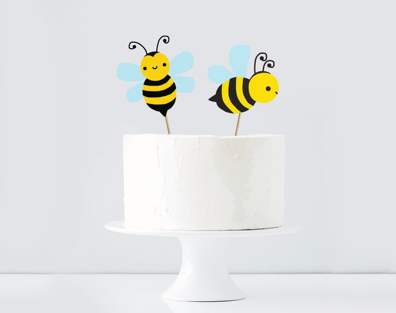 What Will It Bee Cupcake Toppers, Bee Baby Shower, Bee Gender Reveal, Jack and Jill, Baby Shower,Bee, Honey Bee, Honey Comb, Bee Decorations image 7