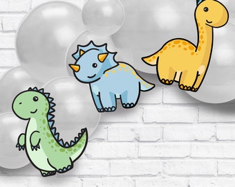 Cartoon Dinosaur Cutouts, Dinosaur character Cutouts, Baby Dinos, Dinosaur Photo Props, Dinosaur Cake Table