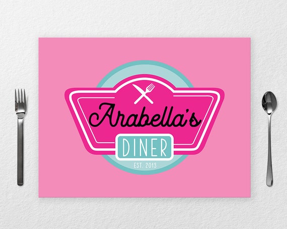 1950 S Diner Placemat Diner Decor Dinner Menu 50 S Etsy