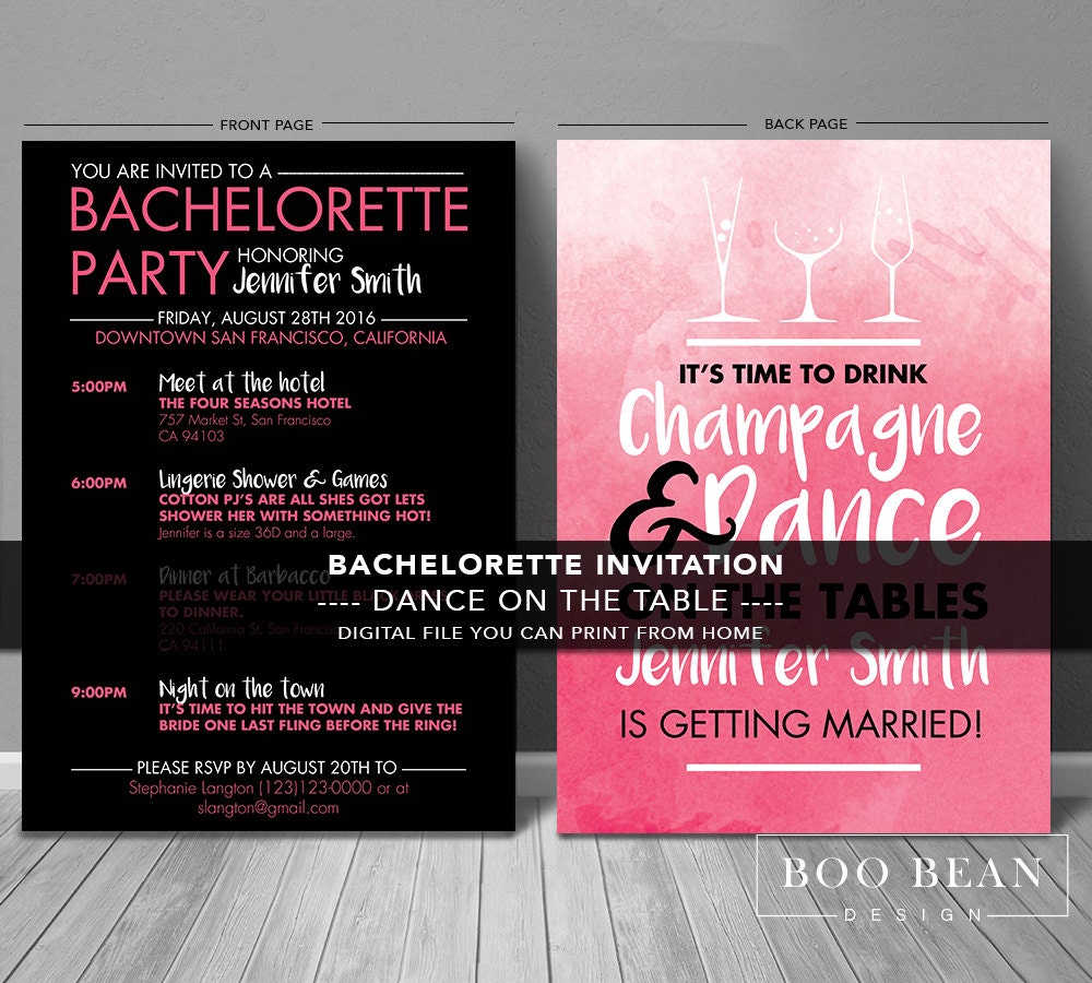 Coral Bachelorette Invitation Printable Invitation Etsy Coral Bachelorette Invitation Printable Invitation Etsy