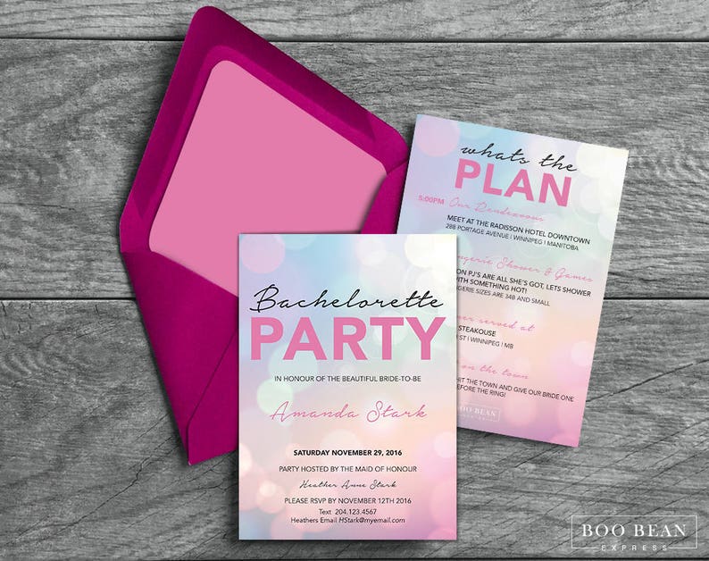 Pink Bachelorette Invitation, Printable Invitation, Bachelorette Invitation Bachelorette Party Digital Invitation image 4