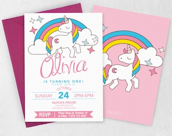 Unicorn Birthday Invitation, Magical Party, Unicorn Invitation, Unicorn Party, Pony Party, Unicorn Party Invitation, Pony Invite