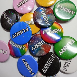 Furry Pin Badge, Gift for Furries, Fursuit Persona Badge, Fursona Gift, Sparkly Fursonality, Fursuiter Accessory, Gift for Furries, Furdom