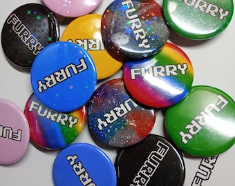 Furry Pin Badge, Gift for Furries, Fursuit Persona Badge, Fursona Gift, Sparkly Fursonality, Fursuiter Accessory, Gift for Furries, Furdom