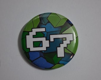6 7 Meme Pixel Art Pin Badge: Teen Social Media Accessory, SixSeven badge, Social Media Meme, Gift For Teen, Gifts for Social Media Addicts