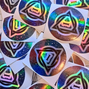 Therian Holographic Sticker, Theta Delta Logo, Thereotype Stationary, Therianthropy Accessory, Furry Sticker, Therion Community Allegiance