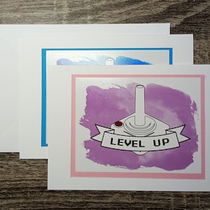 Carte d'anniversaire console rétro, carte de niveau supérieur, voeux d'anniversaire pour elle, anniversaire de fille gamer, carte pour papa, carte de console Atari