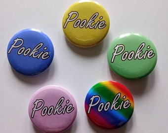 Pookie pin badge, gift for teens, gaming inspired, skibidi, sigma accessory, riizz up accessory, funny badge, gift for pookie bear