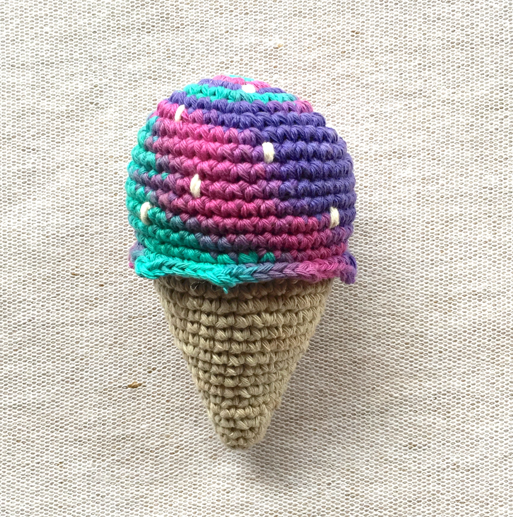 Ice Cream Rattle Etsy UK