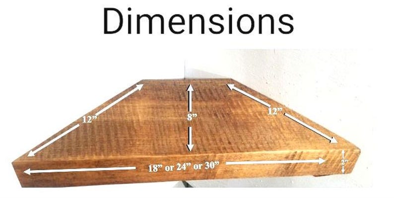 Live Edge Hand Carved Solid Wood Corner Shelf: Open Back Cord Access image 3