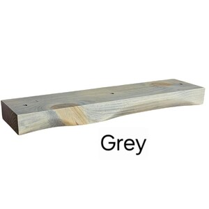 Rustic Curved Edge Solid Wood Floating Shelves: Set of Two 24" image 17