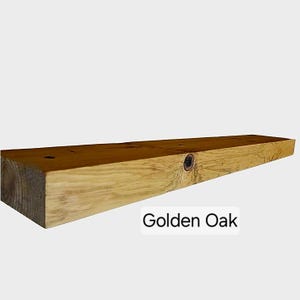 Rustic Square Edge Solid Wood Floating Shelf: Custom Colors and Sizes image 13