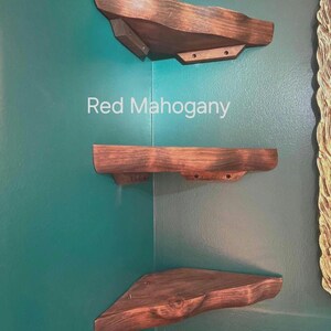 Red mahogany hand carved live edge