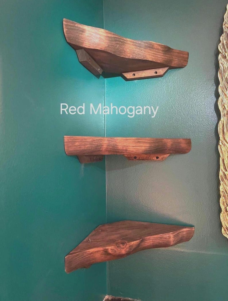 Red mahogany hand carved live edge