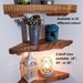 Rustic Re-Purposed Solid Wood Floating Corner Shelf with open back for electrical cords! (more colors and sizes available!) 