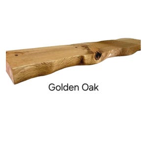 Live Edge Look Solid Wood Floating Shelf: Hand Carved Custom Colors and Sizes image 14