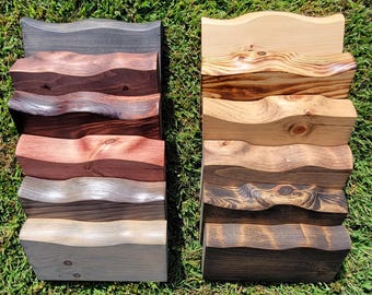 Live Edge Hand Carved Rustic Look Solid Wood Plank Board: Wood Only