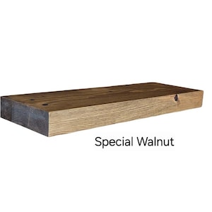 Rustic Square Edge Solid Wood Floating Shelf: Custom Colors and Sizes image 12