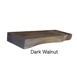 Rustic Curved Edge Solid Wood Floating Shelves: Set of Two 24" image 14