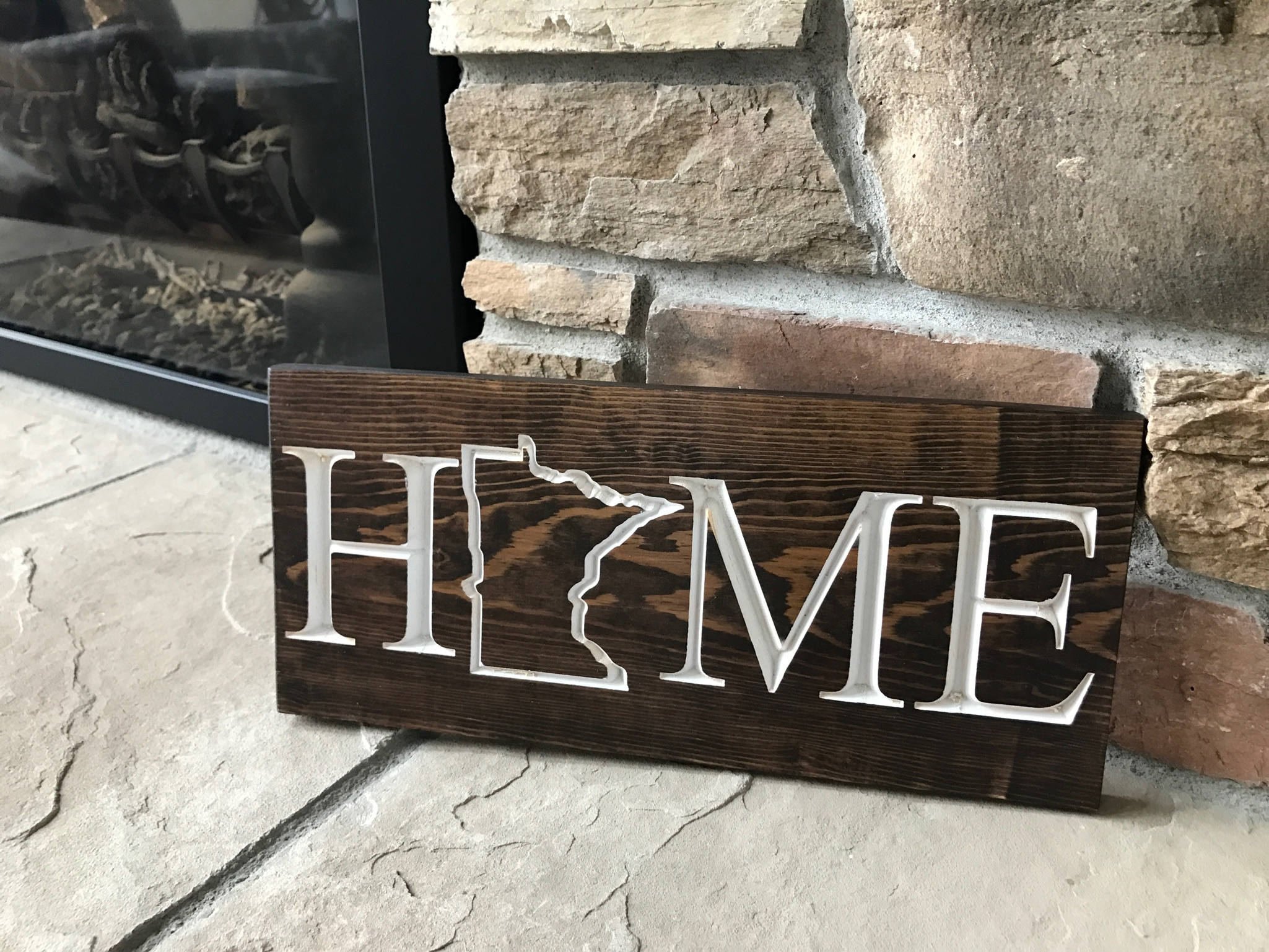 Minnesota HomeMN Carved Wooden Signs MN State Sign Wood Etsy