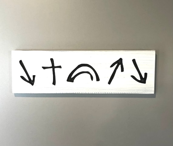 Wood Sign Symbol Gospel Came Died Arose Ascended Come Again | Etsy