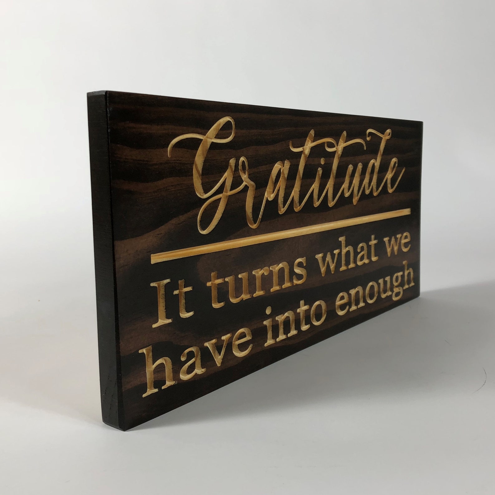 Wooden Signs With Sayings Gratitude Plaques With Sayings Etsy