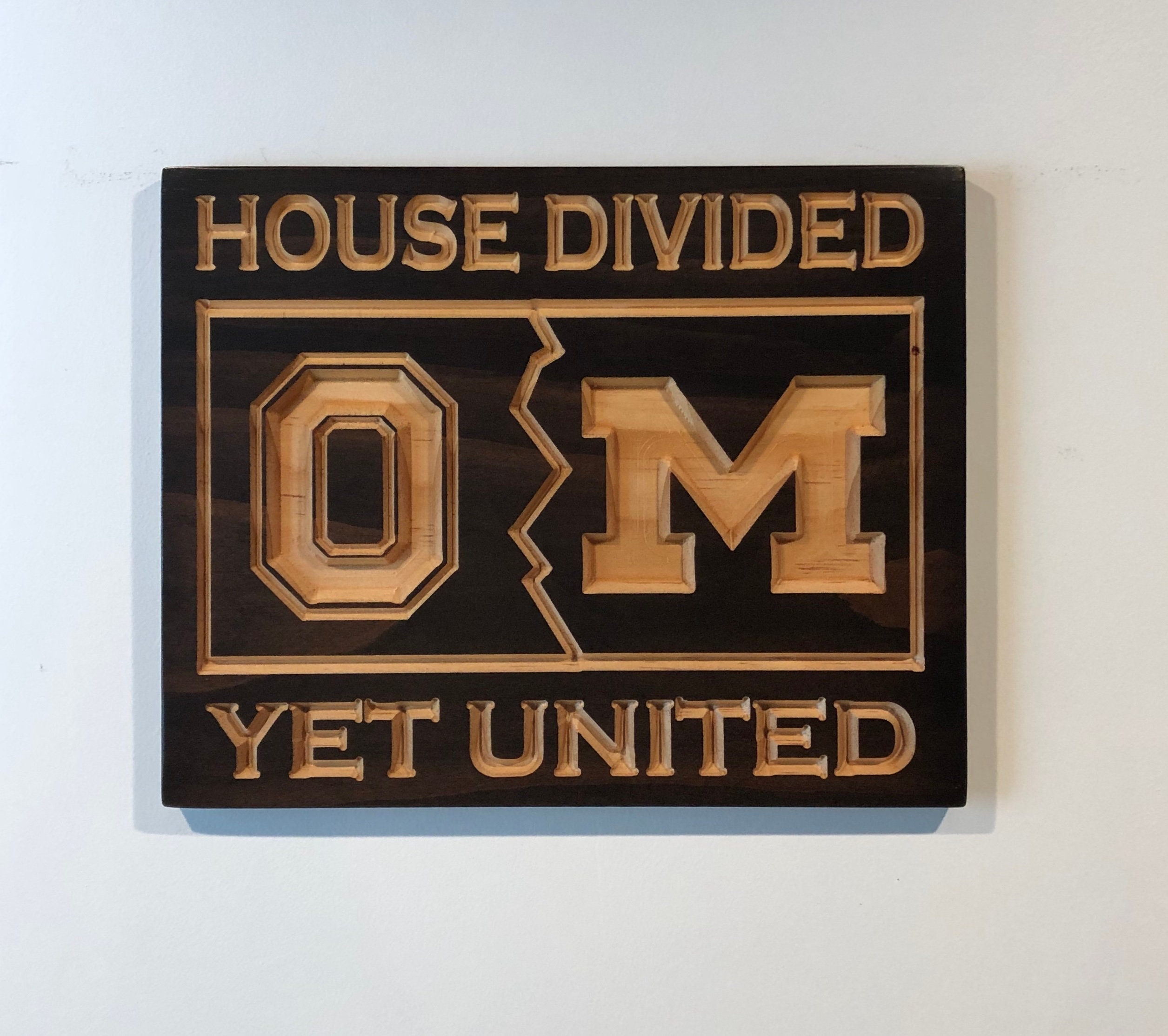 House Divided Sign Michigan Vs Ohio St Sign Carved Wooden - Etsy