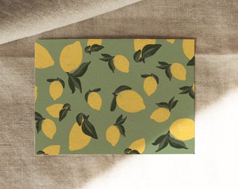 Paper placemat printed in DIN A 3 - illustrated lemons by Chilli & Jens