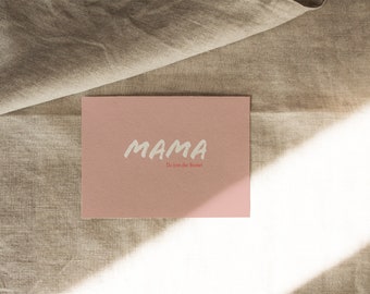Postcard "MAMA - You are the best!" Lettering printed on natural cardboard - DIN A6 by Chilli and Jens