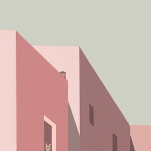 A4 Poster Motif pink house by Chilli and Jens image 2