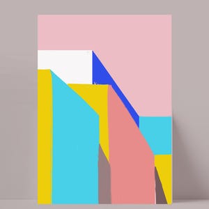 Postkarte - Bungalow - bunt auf Naturkarton gedruckt - DIN A6 by Chilli und Jens