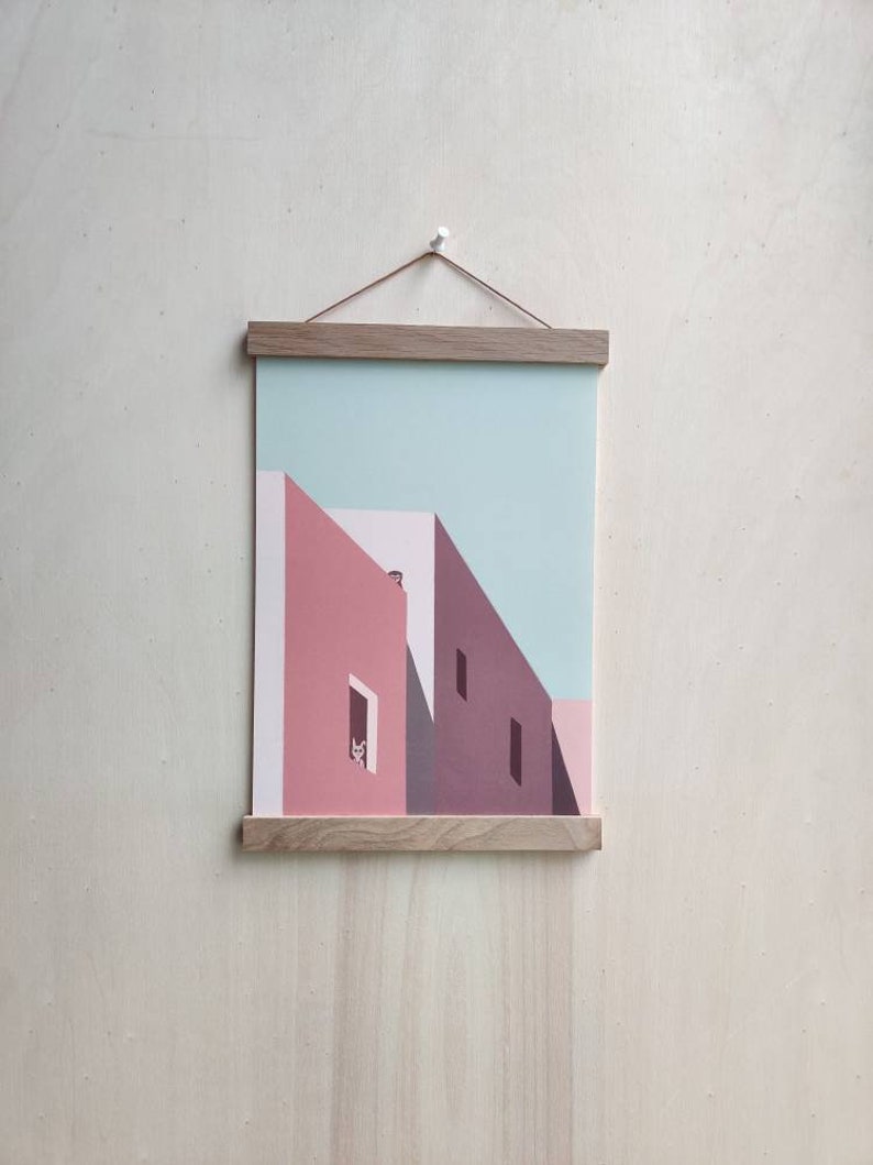 A4 Poster Motif pink house by Chilli and Jens image 1