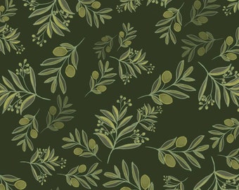 Illustrated olives. 3 sheets of wrapping paper in DIN A 2 in the colours green and dark green.