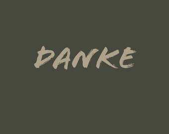 Postcard "DANKE" lettering printed on natural cardboard - DIN A6 by Chilli und Jens