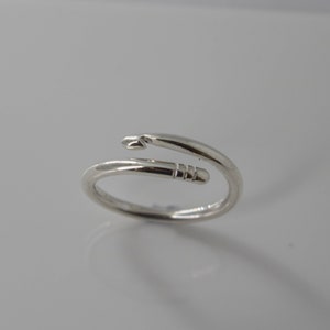 Silver Crochet Hook Ring