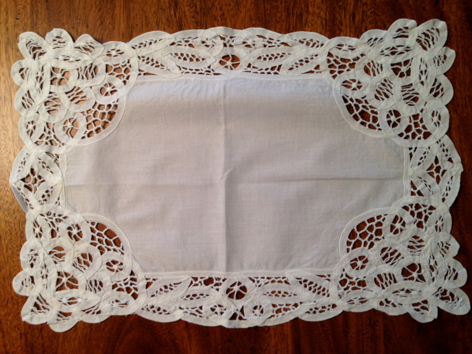 Two Vintage Embroidered Dresser Scarves Etsy